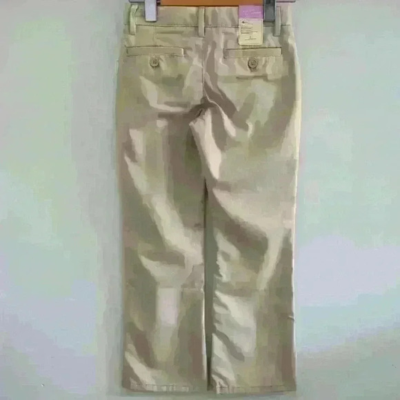 GAP  | Girl's Beige Chino Straight Leg Mid Rise Unform Pants - Picture 3 of 4
